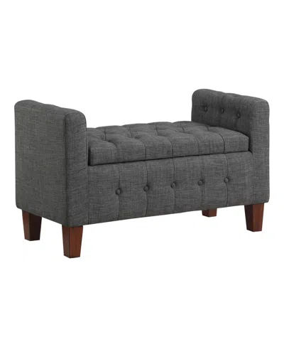 OSP HOME FURNISHINGS DARNLEY STORAGE BENCH IN FABRIC