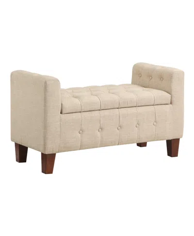 OSP HOME FURNISHINGS DARNLEY STORAGE BENCH IN FABRIC