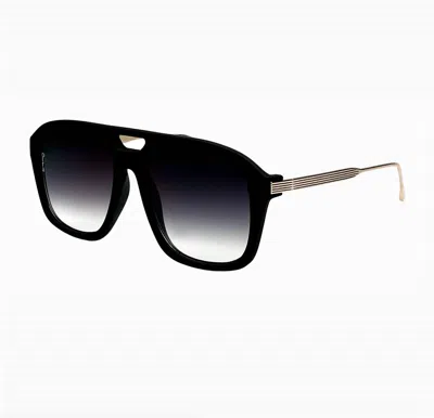 OTRA WOMEN'S REINA SUNGLASSES IN MATTE BLACK/SMOKE FADE