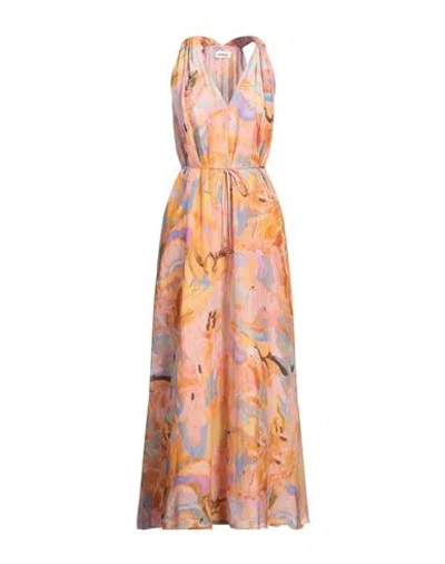OTTOD'AME OTTOD'AME WOMAN MAXI DRESS APRICOT SIZE 8 COTTON, SILK, VISCOSE