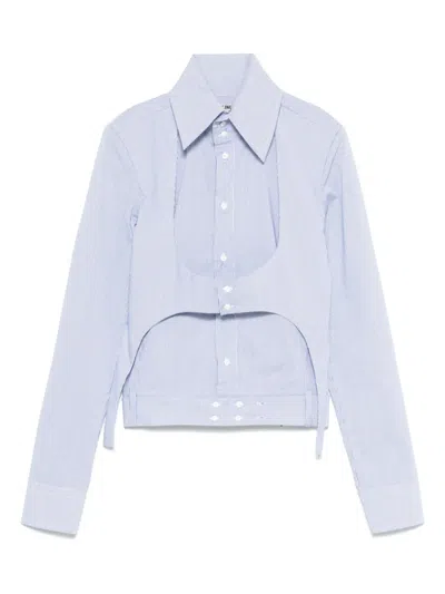 OTTOLINGER BELTED HIGH-COLLAR SHIRT