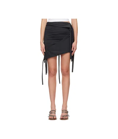 OTTOLINGER BLACK DRAPE MINISKIRT