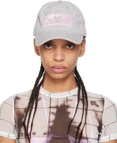 OTTOLINGER GRAY & PINK 'OTTO' CAP
