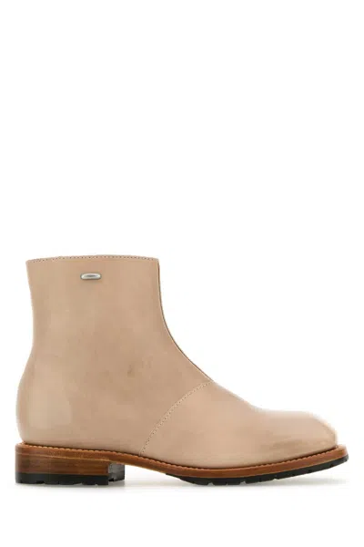 OUR LEGACY OUR LEGACY BEIGE LEATHER ENGINE ANKLE BOOTS