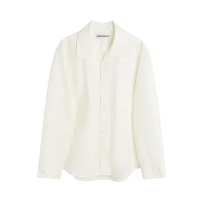 OUR LEGACY OUR LEGACY FUNNEL SHIRT 'WHITE' | MEN'S SIZE 52
