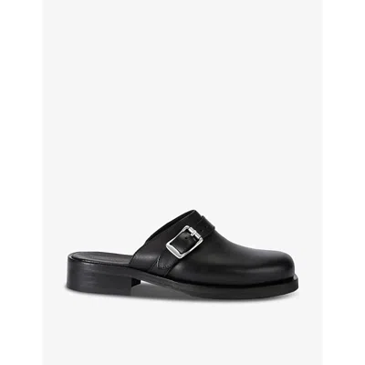 OUR LEGACY MENS BLACK CAMION LEATHER MULES EUR 40 / 6 UK
