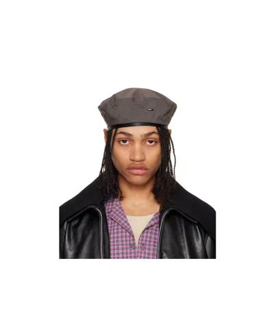OUR LEGACY LEATHER-TRIM BERET