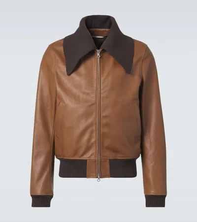 OUR LEGACY PHAROS LEATHER BOMBER JACKET