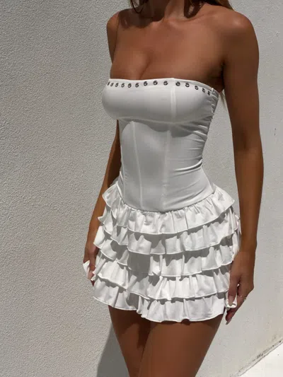 OUTCAST PIPPA DRESS BRIGHT WHITE