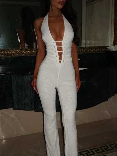 OUTCAST SAWYER JUMPSUIT WHITE