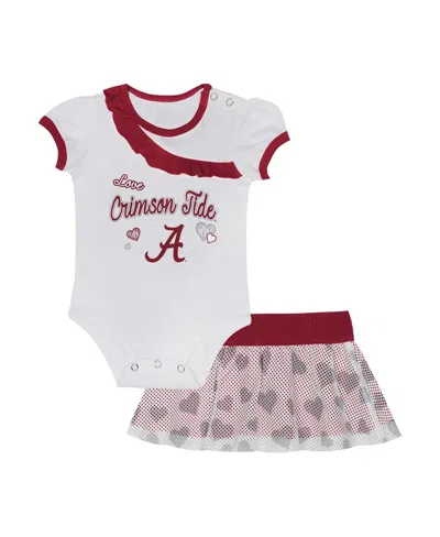 OUTERSTUFF BABY BOYS AND GIRLS 2-PIECE ALABAMA CRIMSON TIDE LOVE MY TEAM BODYSUIT AND SKIRT SET