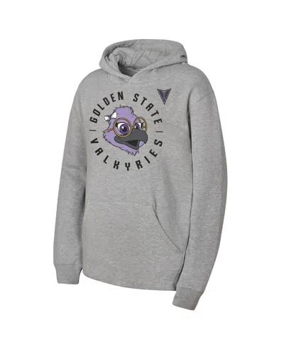 OUTERSTUFF BIG BOYS AND GIRLS HEATHER GRAY GOLDEN STATE VALKYRIES MASCOT HOODIE