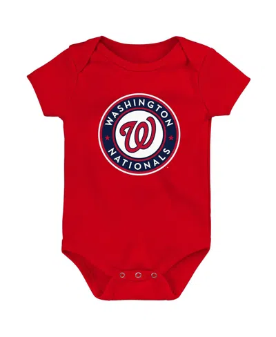 OUTERSTUFF NEWBORN AND INFANT BOYS AND GIRLS RED WASHINGTON NATIONALS PRIMARY TEAM LOGO BODYSUIT