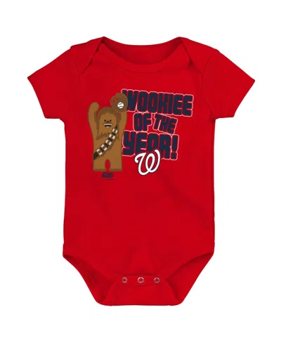 OUTERSTUFF NEWBORN AND INFANT BOYS AND GIRLS RED WASHINGTON NATIONALS STAR WARS WOOKIE OF THE YEAR BODYSUIT
