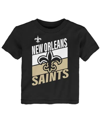 OUTERSTUFF TODDLER BLACK NEW ORLEANS SAINTS TEAMWORK T-SHIRT