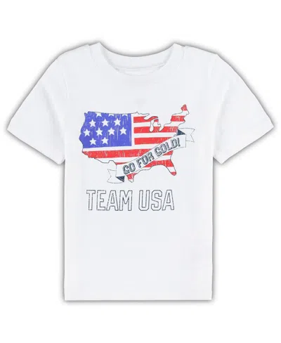 OUTERSTUFF TODDLER BOYS AND GIRLS WHITE TEAM USA GO FOR GOLD T-SHIRT