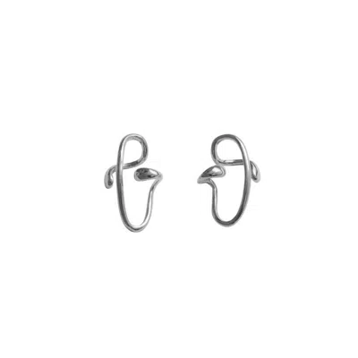 OUTOFOFFICE WOMEN'S STERLING SILVER EAR CUFF UNIQUE STATEMENT EAR CLIMBER EARRING CARL