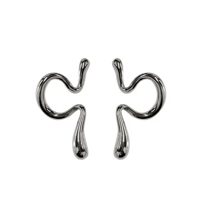 OUTOFOFFICE WOMEN'S SILVER DEMI EAR CUFF CONTEMPORARY MINI LUXE