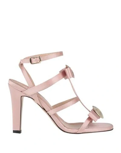 OVYÈ OVYÉ WOMAN SANDALS LIGHT PINK SIZE 7 TEXTILE FIBERS