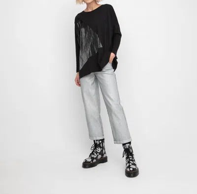 OZAI N KU DENIM CROPPED PANTS IN SILVER