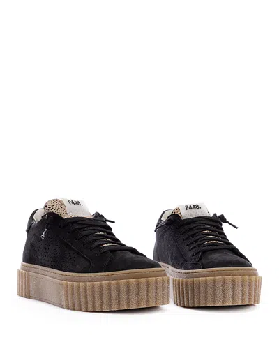 P448 WOMEN'S CREEPER LACE UP PLATFORM SNEAKERS