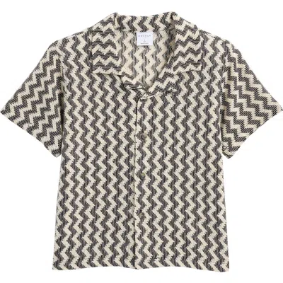 PACSUN PACSUN KIDS' CHEVRON COTTON CAMP SHIRT