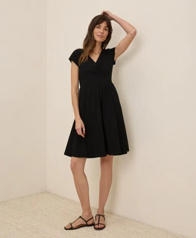 PACT PACT FIT & FLARE CROSSOVER DRESS