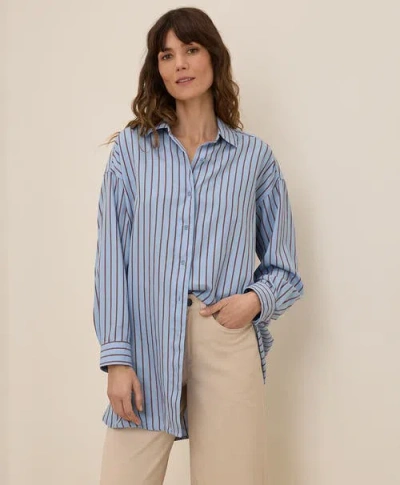 PACT PACT ORGANIC COTTON SUNSET LIGHTWEIGHT COTTON OVERSIZED SHIRT