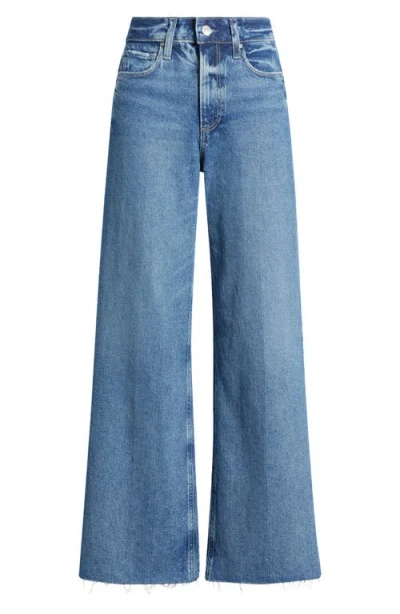 PAIGE PAIGE ANESSA HIGH WAIST RAW HEM WIDE LEG JEANS