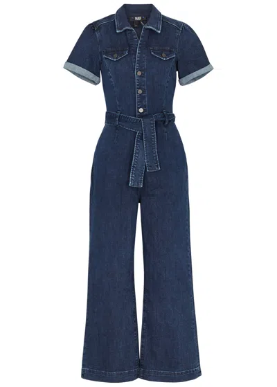 PAIGE PAIGE ANESSA WIDE-LEG STRETCH-DENIM JUMPSUIT