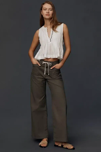 PAIGE ARI TIE-WAIST HIGH-RISE WIDE-LEG JEANS
