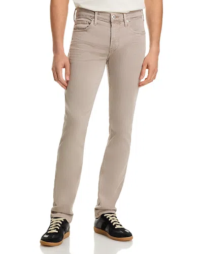 PAIGE FEDERAL SLIM STRAIGHT JEANS IN AGED BEIGE