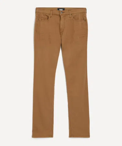 PAIGE PAIGE MENS TRANSCEND FEDERAL SLIM STRAIGHT GOLDEN PALM JEANS