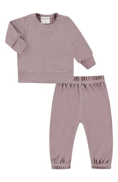 PAIGELAUREN PAIGELAUREN HACCI LONG SLEEVE TOP & PANTS LOUNGE SET