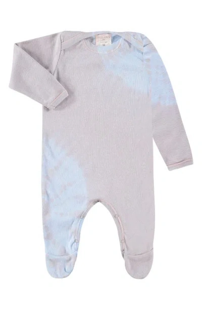 PAIGELAUREN PAIGELAUREN TIE DYE ORGANIC COTTON & MODAL FOOTIE PAJAMAS