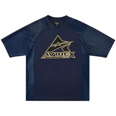 PALACE PALACE AVIREX MESH JERSEY 'NAVY' | BLUE | MEN'S SIZE L