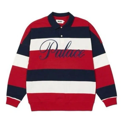 PALACE Palace Classic Stripe Drop Shoulder Polo 'Red Navy White'