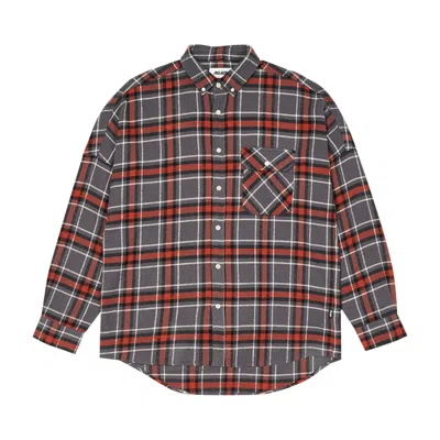 PALACE PALACE FLANNEL DROP SHOULDER SHIRT 'GREY'