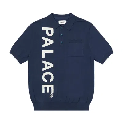 PALACE PALACE INTARSIA FONT POLO 'NAVY'