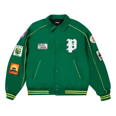 PALACE PALACE PATCHES COTTON BOMBER 'KELLY GREEN'
