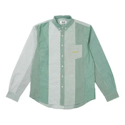 PALACE Palace Patchwork Stripe Shirt 'Green'
