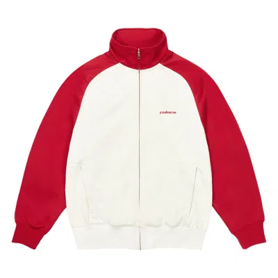 PALACE PALACE POLYKNIT TRACK JACKET 'TRUEST RED/SOFT WHITE' | MEN'S SIZE XL