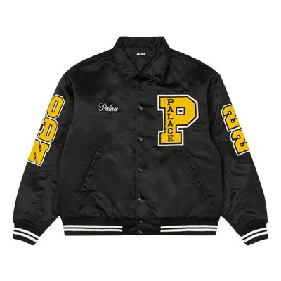 PALACE PALACE SATIN VARSITY JACKET 'BLACK'