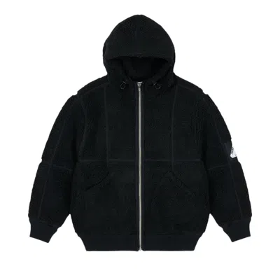 PALACE PALACE SHERPA HOODED JACKET 'BLACK'