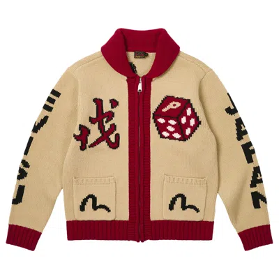 PALACE PALACE X EVISU DICE COWICHAN KNIT 'CREAM'