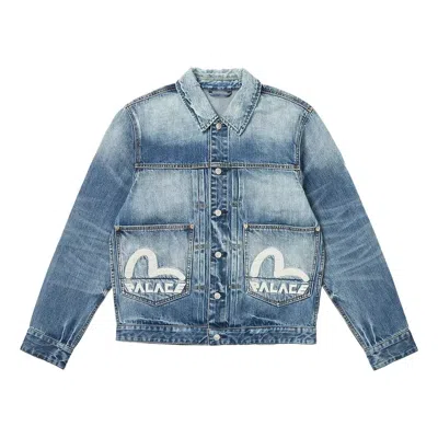 PALACE Palace x Evisu Dice Denim Jacket 'Light Wash'