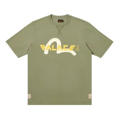 PALACE Palace x Evisu Logo T-shirt 'Olive'