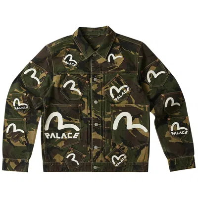 PALACE PALACE X EVISU TYPE ONE DENIM JACKET 'CAMO'