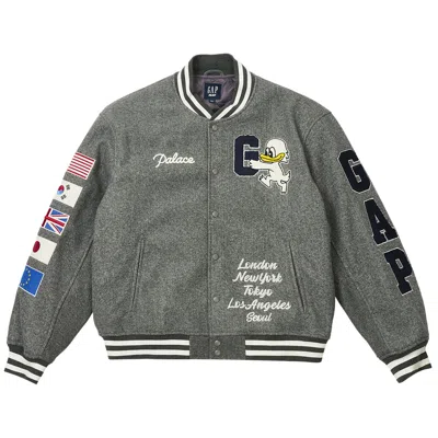 PALACE PALACE X GAP VARSITY JACKET 'GREY'