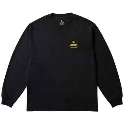 PALACE PALACE X MAHARISHI SHAOLIN TAG LONG-SLEEVE 'BLACK' | MEN'S SIZE XL